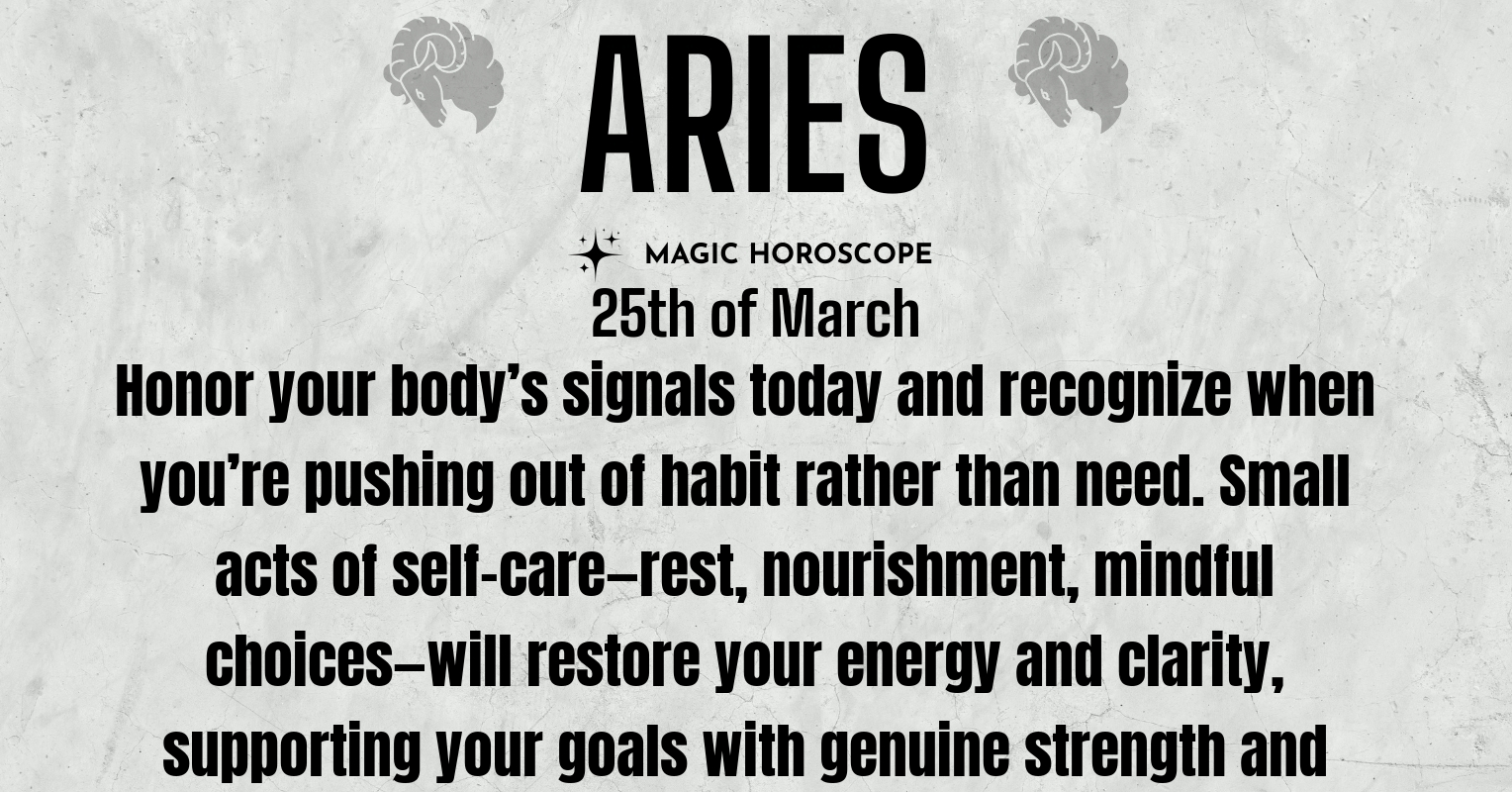 ♈ Aries today Wednesday 25th of March | Magic Horoscope