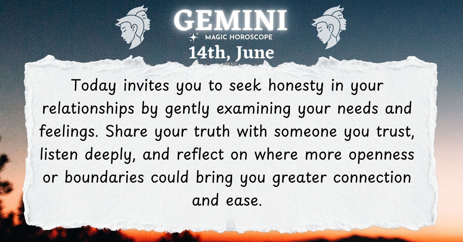♊ Gemini today Sunday June 14th | Magic Horoscope