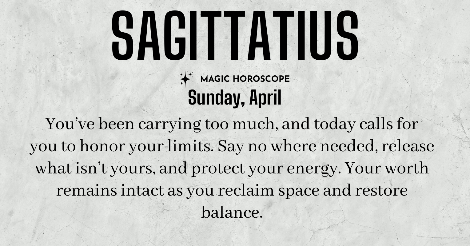 ♐ Sagittarius today Sunday April 26th | Magic Horoscope